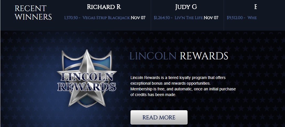 lincolncasino games